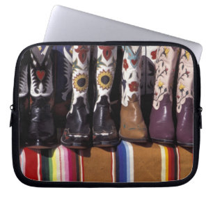NA, USA, New Mexico, Santa Fe. Cowboy boots Laptop Sleeve