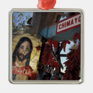 NA, USA, New Mexico, Santa Fe. Metal Tree Decoration