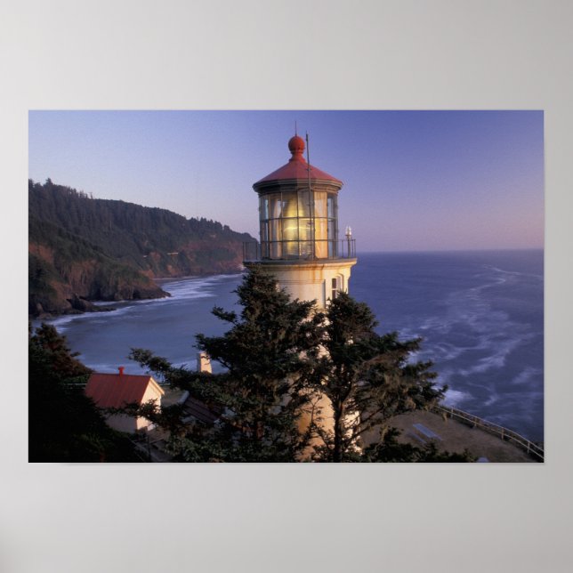 NA, USA, Oregon, Heceta Head Lighthouse, Poster (Front)