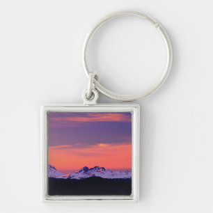 NA, USA, Oregon, The Three Sisters Mountains Key Ring