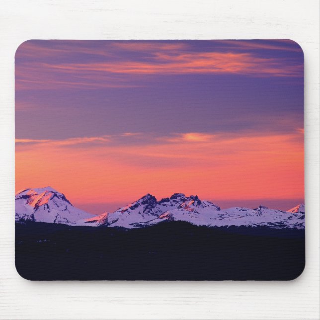 NA, USA, Oregon, The Three Sisters Mountains Mouse Pad (Front)