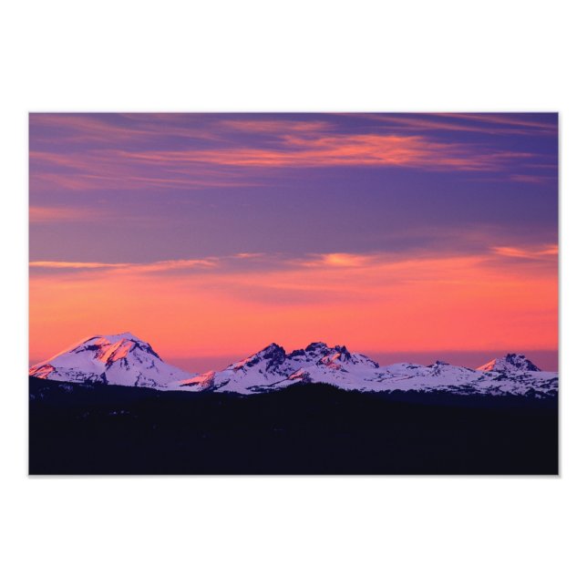 NA, USA, Oregon, The Three Sisters Mountains Photo Print (Front)