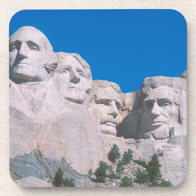 NA, USA, SD, Mount Rushmore. Coaster (Front)