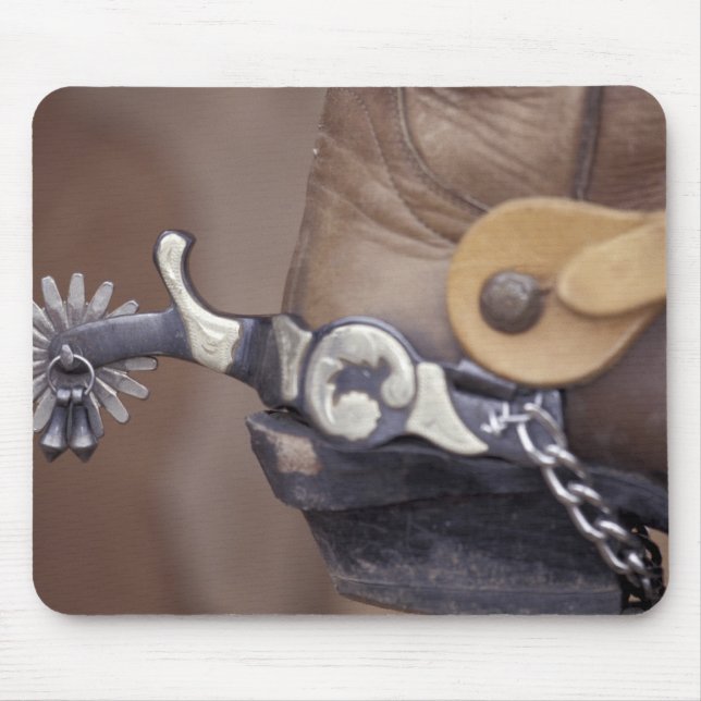 NA, USA, Texas, Lubbock Cowboy boot and spur Mouse Pad (Front)