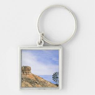 NA, USA, Texas Windmill and cliffs of Palo Duro Key Ring