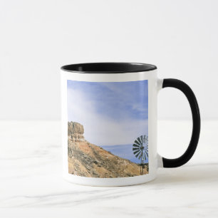 NA, USA, Texas Windmill and cliffs of Palo Duro Mug