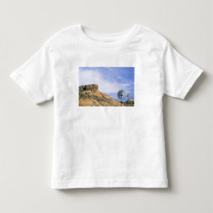 NA, USA, Texas Windmill and cliffs of Palo Duro Toddler T-Shirt