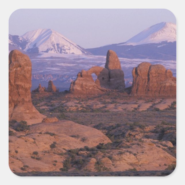 NA, USA, Utah, Arches National Park. Garden of Square Sticker (Front)