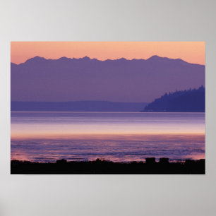 NA, USA, Washington, Conway. Olympic Mountains Poster