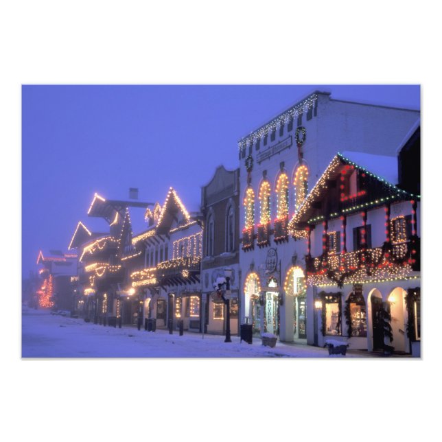 NA, USA, Washington, Leavenworth. Main Street Photo Print (Front)