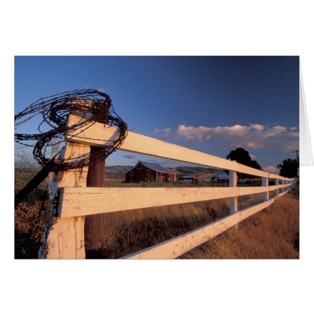NA, USA, Washington, near Walla Walla, fence, (Front Horizontal)