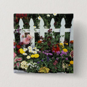NA, USA, Washington, Sammamish, White picket 15 Cm Square Badge
