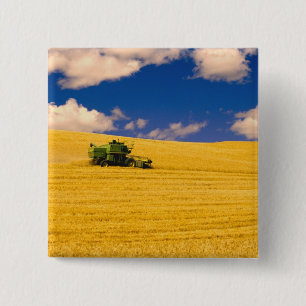 NA, USA, Washington State, Palouse Region, 15 Cm Square Badge