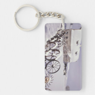 NA, USA, Washington, Uniontown, White barn and Key Ring