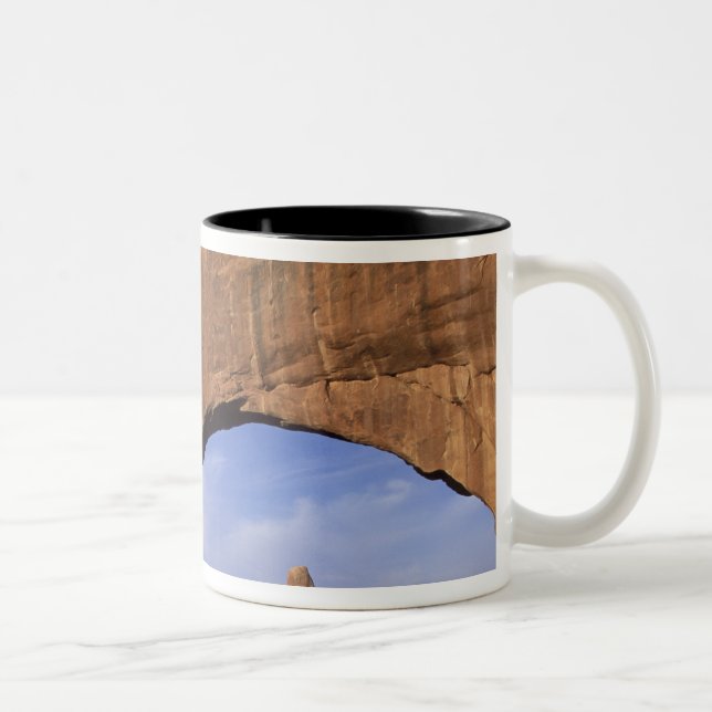 NA, Utah, Arches National Park. Double Arch Two-Tone Coffee Mug (Right)
