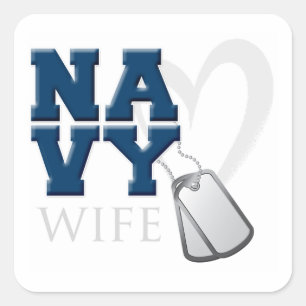 NA-VY wife Square Sticker