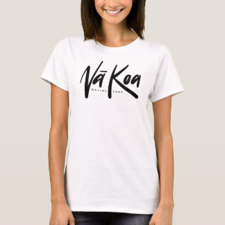 Na Wahine Koa T-Shirt (Black on White)