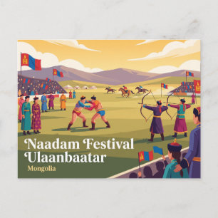 Naadam Festival Ulaanbaatar Mongolia Postcard