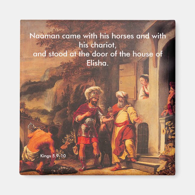 Naaman Healed by Elisha - Magnet (Front)