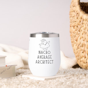 Nacho Average Architect Funny Cartoon Custom Pun