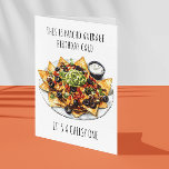 Nacho Average Birthday It's Cheesy Card<br><div class="desc">This design was created though digital art. It may be personalised in the area provided or customising by choosing the click to customise further option and changing the name, initials or words. You may also change the text colour and style or delete the text for an image only design. Contact...</div>