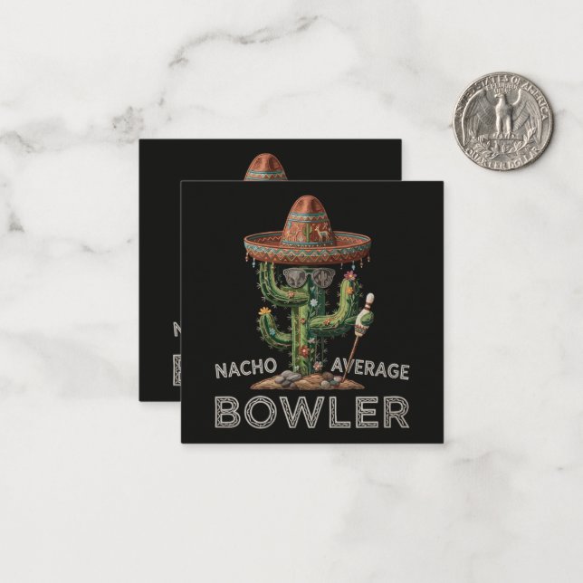 Nacho Average Bowler Fun Card (Front/Back In Situ)