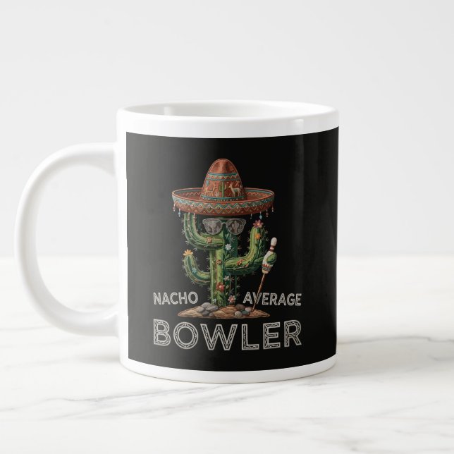 Nacho Average Bowler Fun Large Coffee Mug (Left)