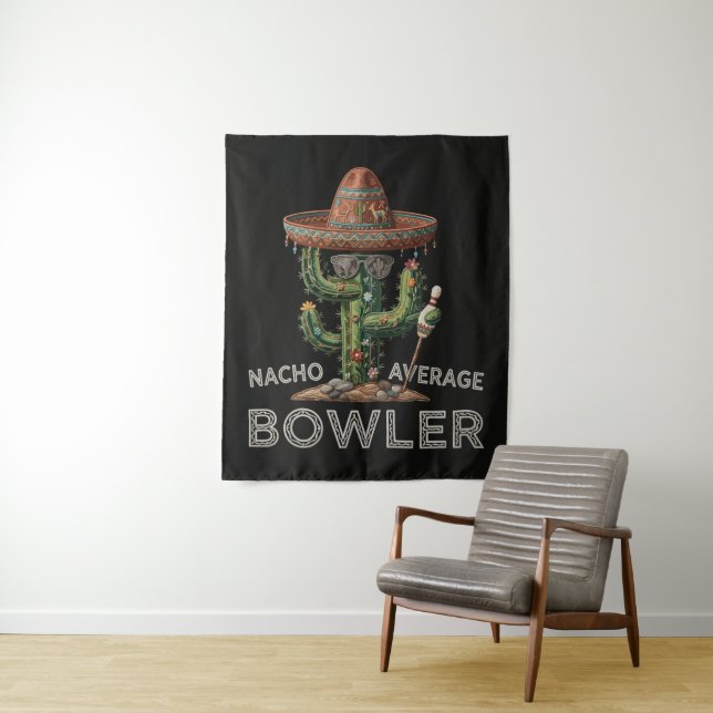 Nacho Average Bowler Fun Tapestry (In Situ)