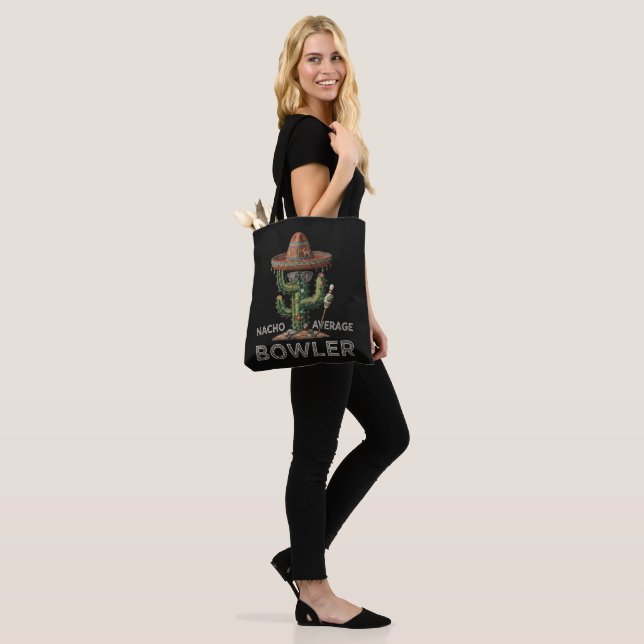 Nacho Average Bowler Fun Tote Bag (On Model)