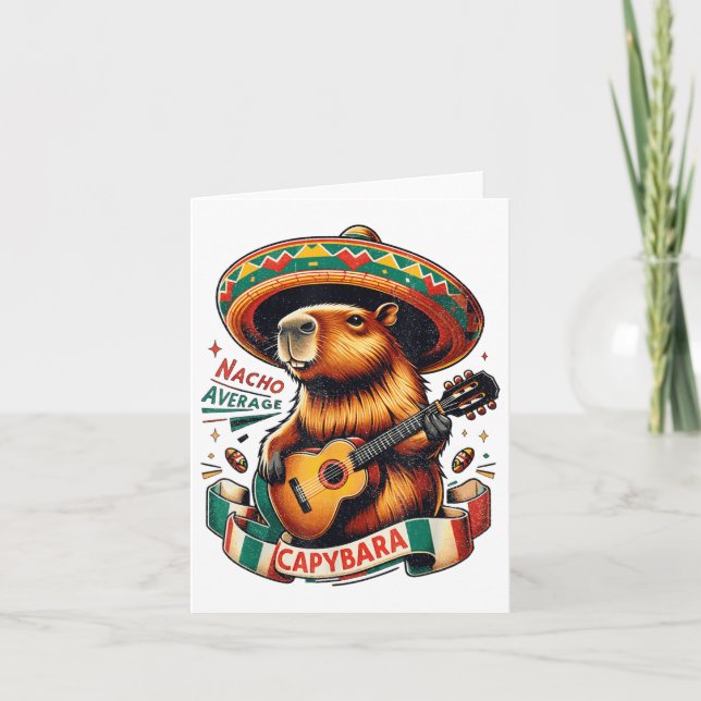 Nacho Average Capybara Cinco De Mayo Men Boys _1  Card (Front)