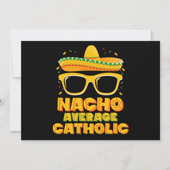 Nacho Average Catholic Church Cinco De Mayo Invitation (Front)