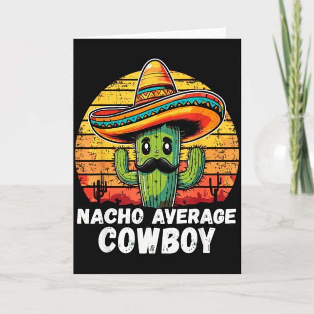 Nacho average cowboy nacho cowboy pun funny wester card (Front)