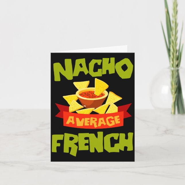 Nacho average french funny birthday surname card (Front)