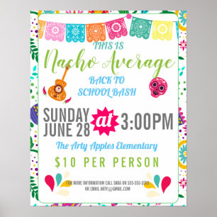 nacho average fundraiser school PTO PTA charity Poster