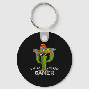 Nacho Average Funny Gamer Video Game Lover Gaming  Key Ring
