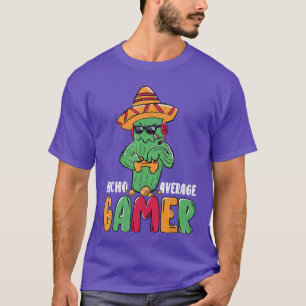 Nacho Average Gamer Funny Gaming Pun Cactus boy T-Shirt