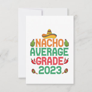 Nacho Average Grade 2023 Senior Graduation Gift Thank You Card