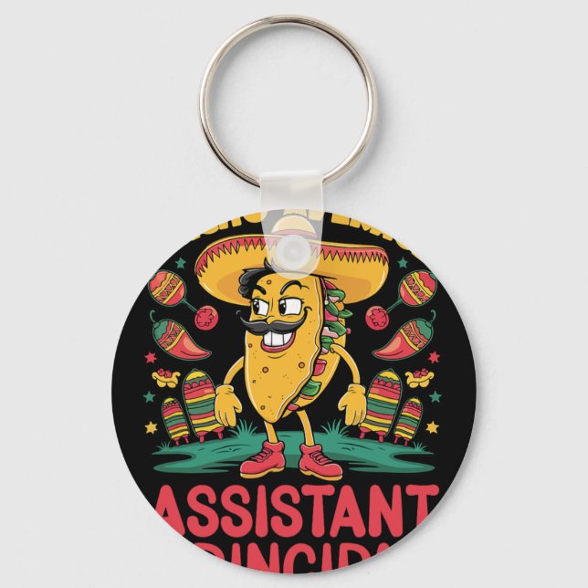 Nacho Average Istant Principal Cinco De Mayo Mexic Key Ring (Front)