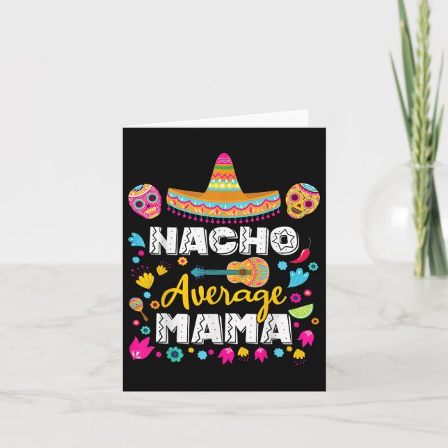 Nacho Average Mama Cinco De Mayo Mexican Matching  Card (Front)