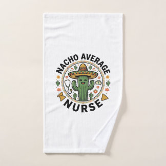 Nacho Average Nurse Cactus Fiesta Shirt Design_1 Hand Towel