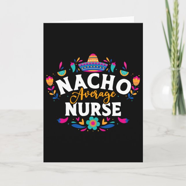 Nacho Average Nurse Cinco De Mayo Mexican Matching Card (Front)