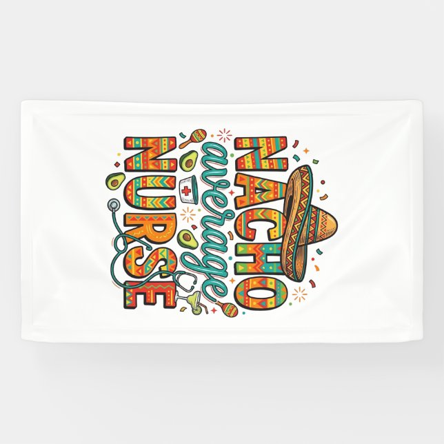 Nacho Average Nurse Fiesta Vector Shirt Design_1 Banner (Horizontal)