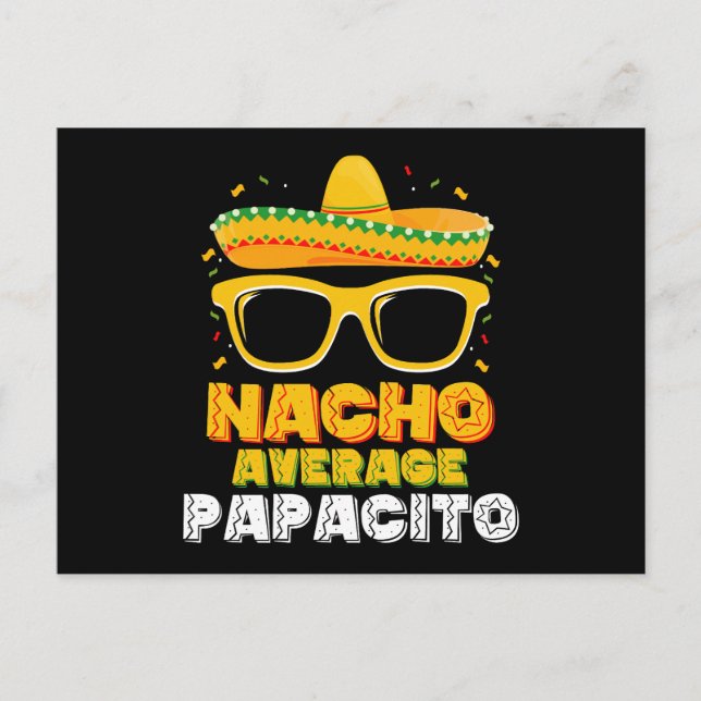 Nacho Average Papacito Dad Family Cinco De Mayo Postcard (Front)