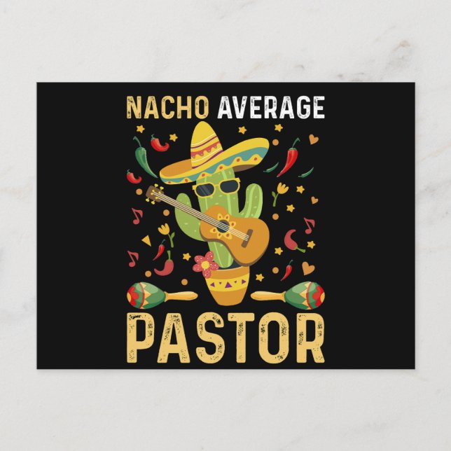 Nacho Average Pastor Religious Leader Cinco De May Postcard (Front)