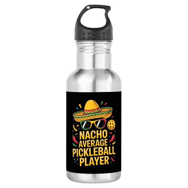 Nacho Average Pickleball Player 532 Ml Water Bottle (Front)