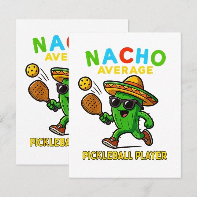 Nacho Average Pickleball Player Card (Front/Back)