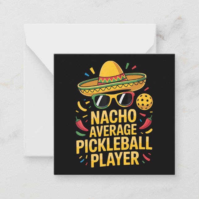 Nacho Average Pickleball Player Card (Front)