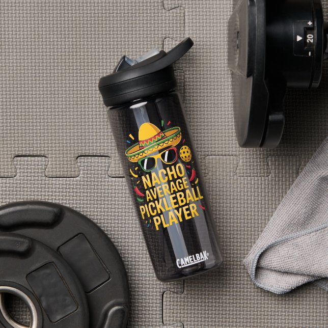 Nacho Average Pickleball Player Water Bottle (Gym (Rotated))
