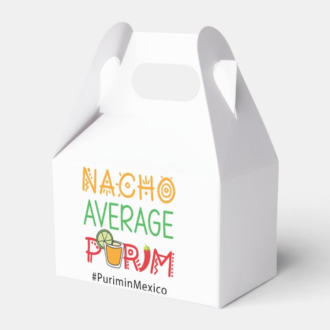 Nacho Average Purim Lechaim. פורים שמח  Favour Box (Front Side)