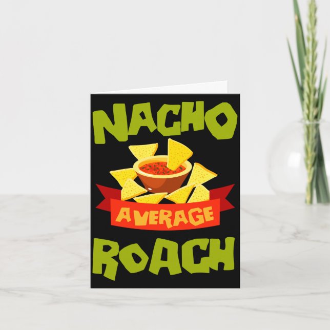 Nacho average roach funny birthday surname card (Front)